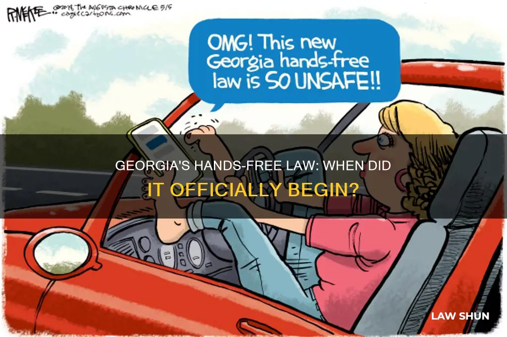 when did the georgia hands free law start