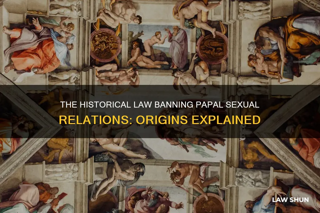 when did the law forbiddening a pope to have sex