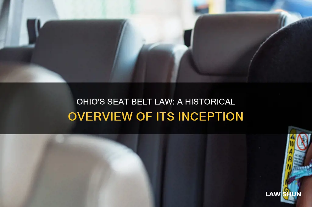 when did the seat belt law start in ohio