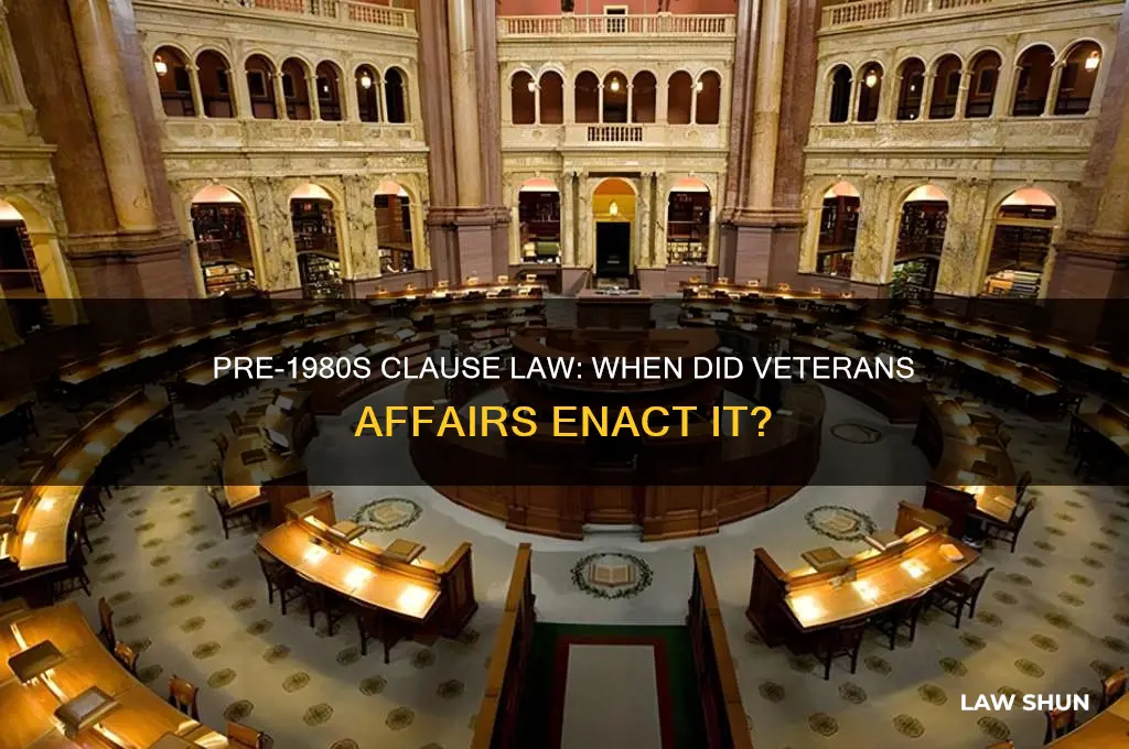 when did the vetrans departmentmake the pre 1980