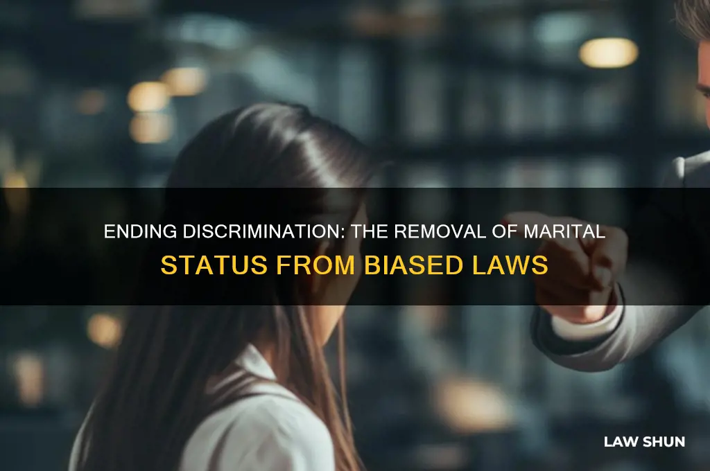 when did they take out marital statis in discriminntory laws