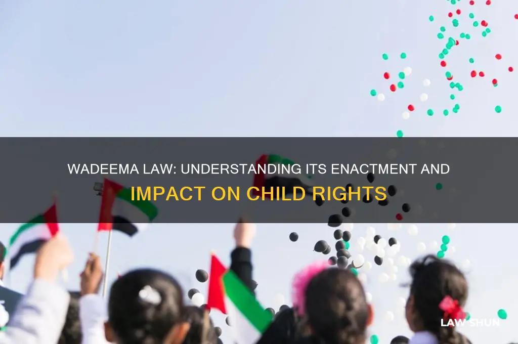 when did wadeema law come into force
