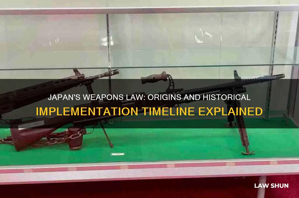 when did weapons law of japan come out