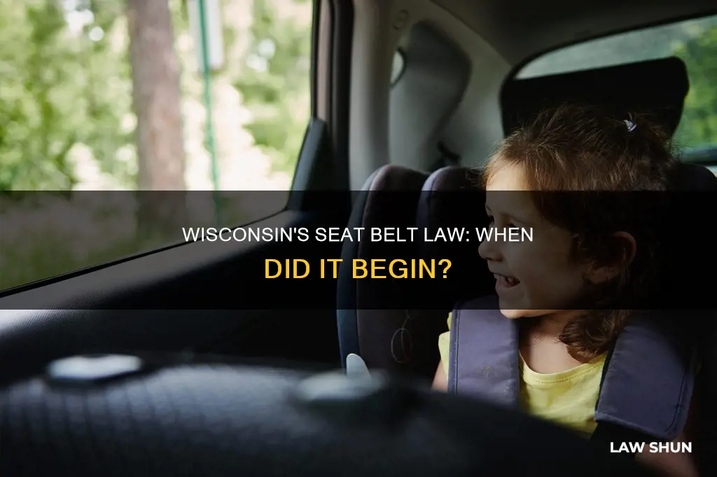 when did wearing seat to become a law in wisconsin