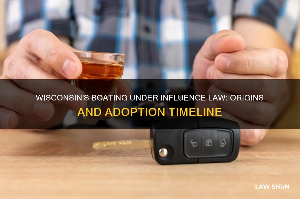 when did wisconsin adopt a law against drinking and boating