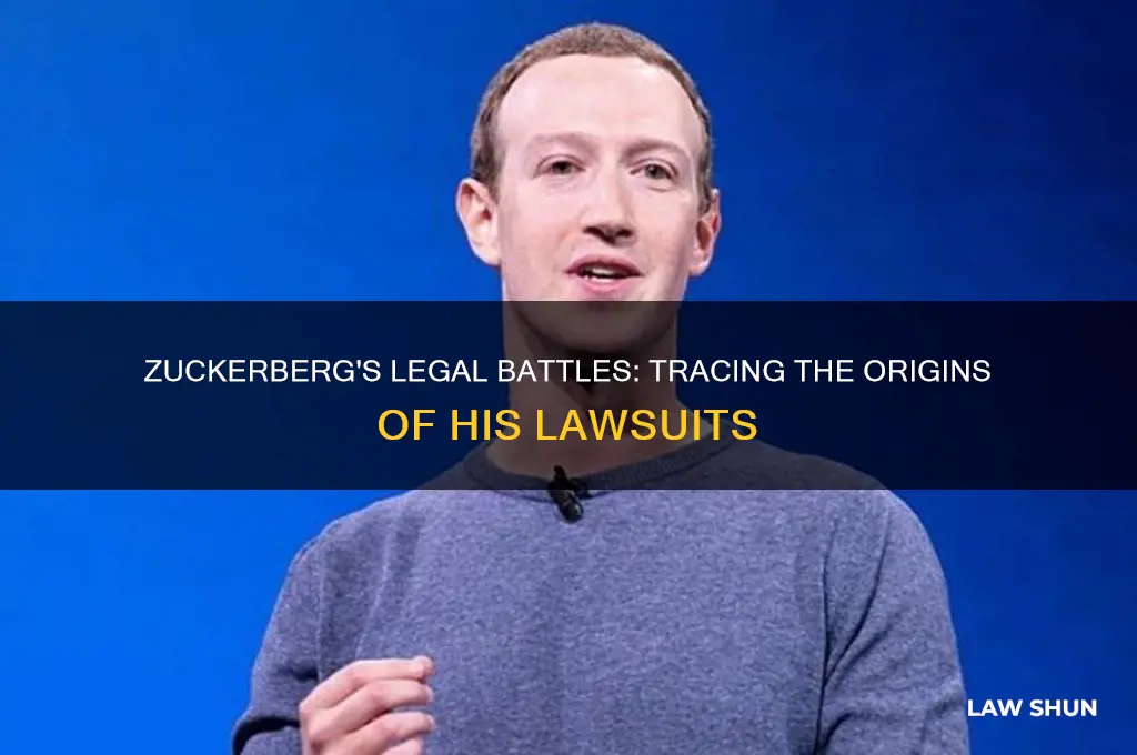 when did zuckerberg law suits start