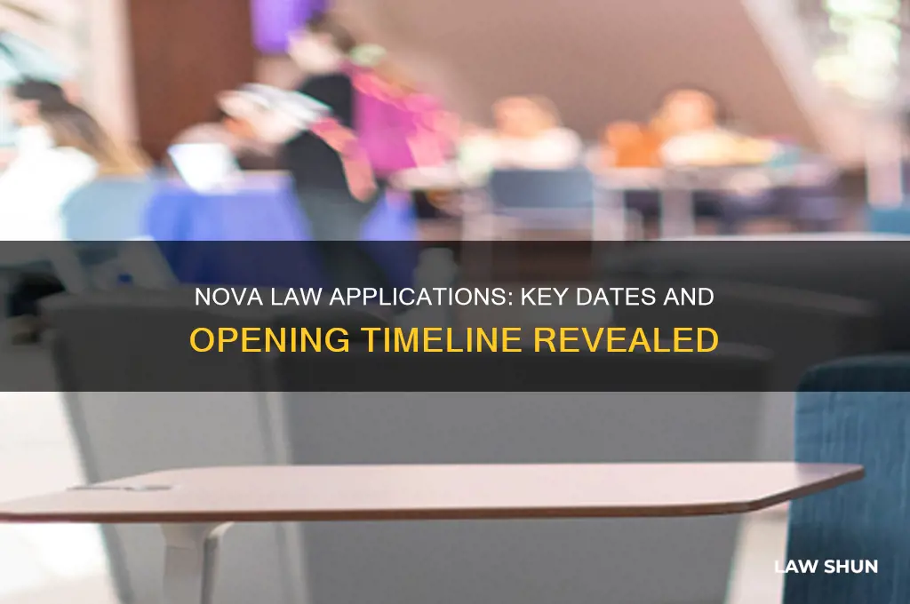 when do applications open for nova law