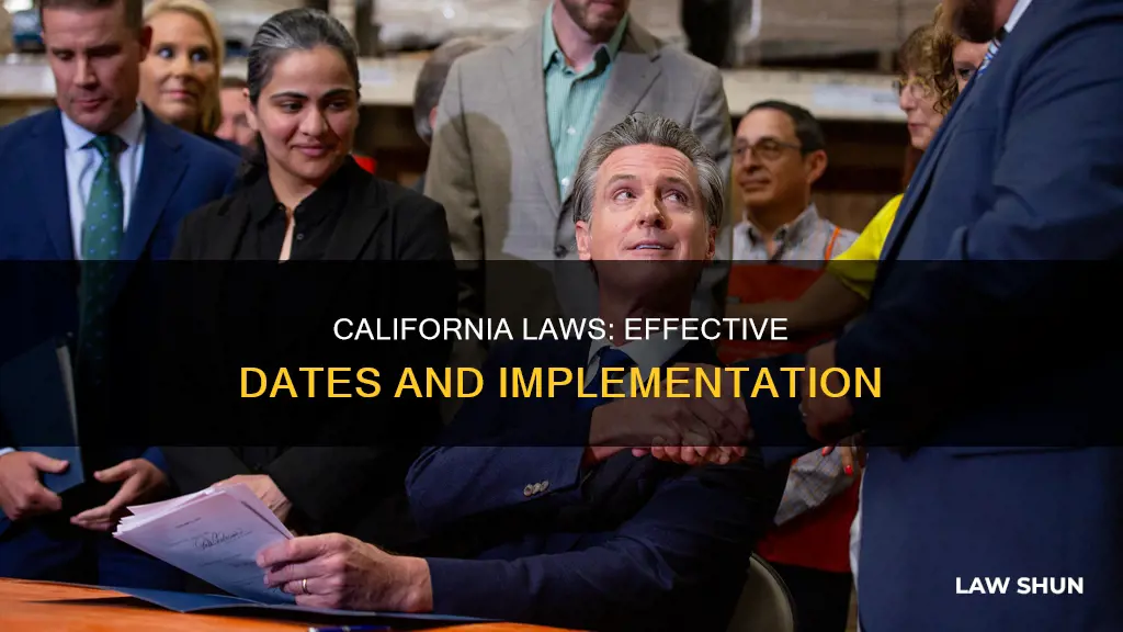 when do california laws become effective