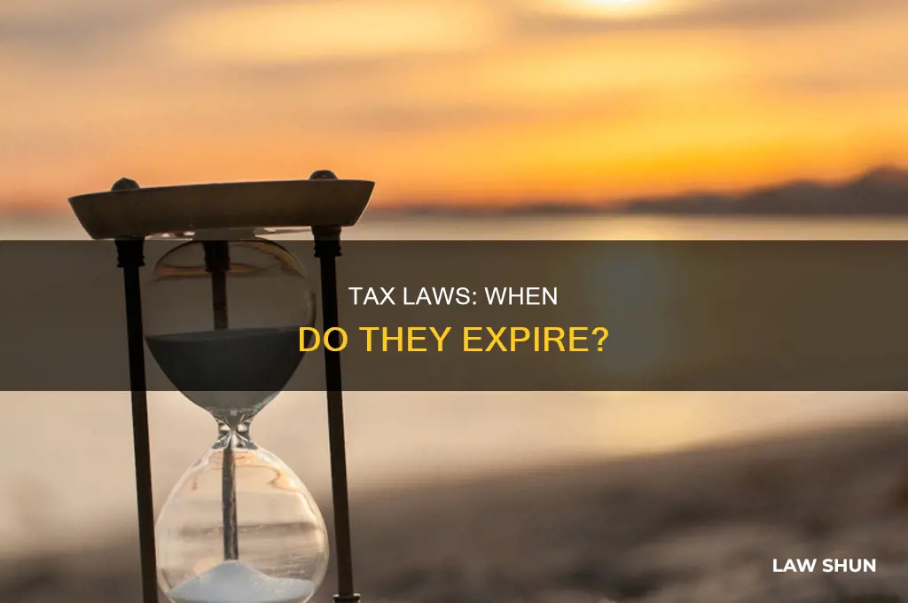 when do current tax laws sunset