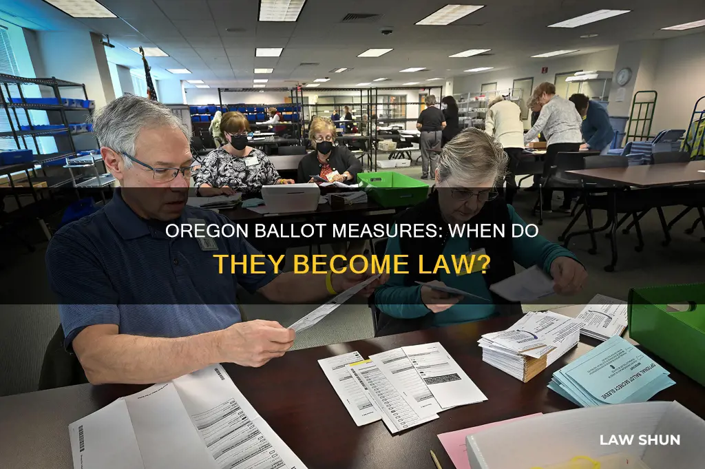 when do oregon ballot measures become law