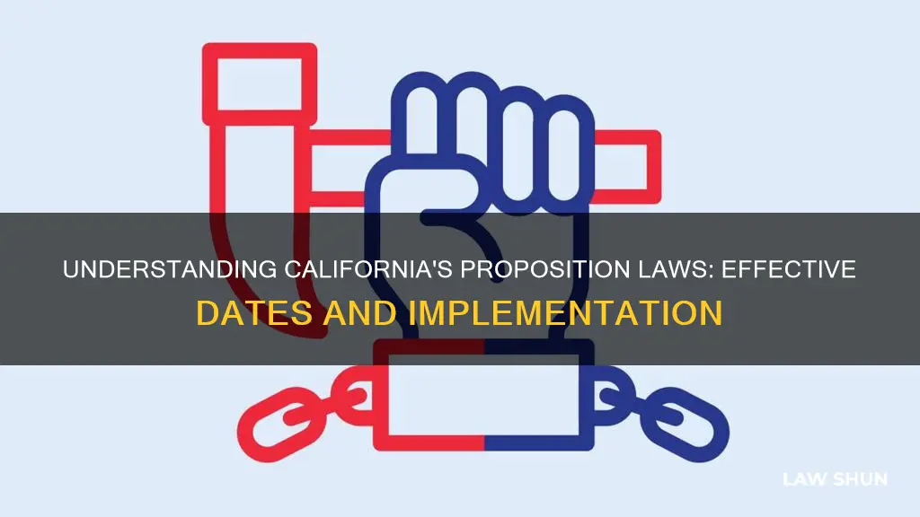 when do propositions california become law