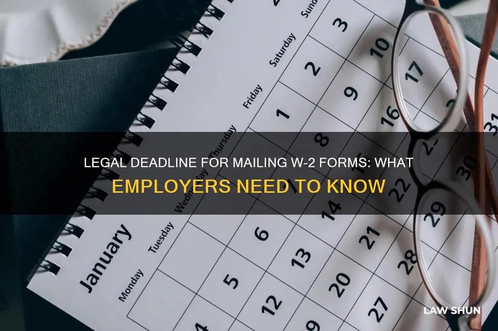 when do w2 have to be mailed out by law