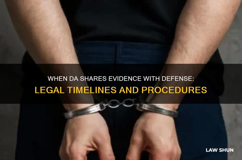 when does a da share edvance with the defence lawer