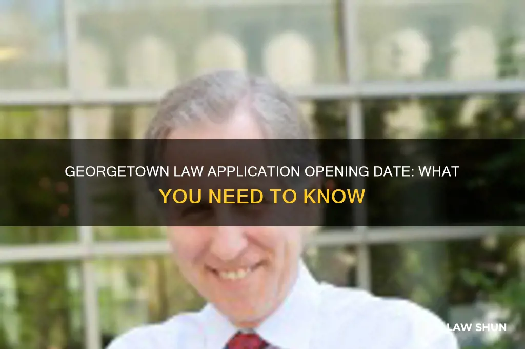 when does georgetown law application open