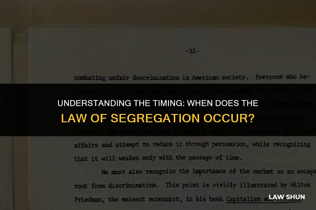 when does law of segregation occur