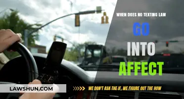 When Does the No Texting While Driving Law Take Effect?