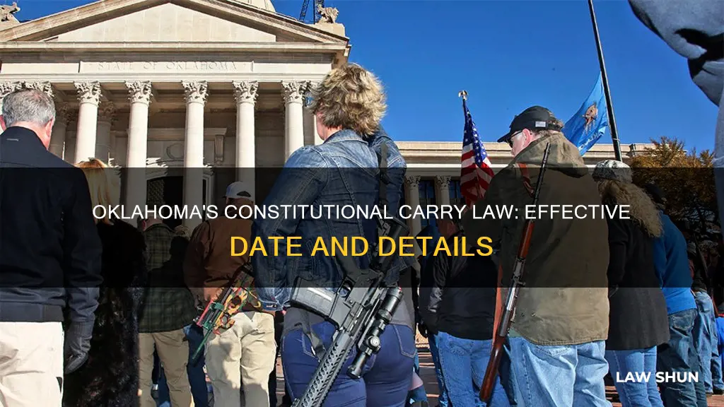 when does oklahoma constitutional carry law become effective