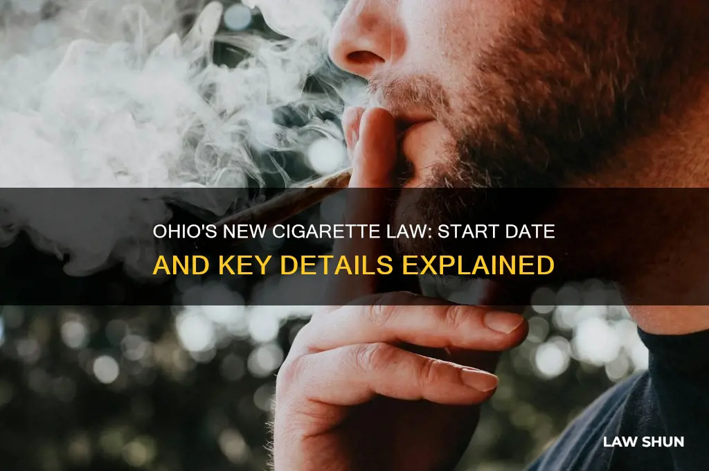 when does the cigarette law start in ohio