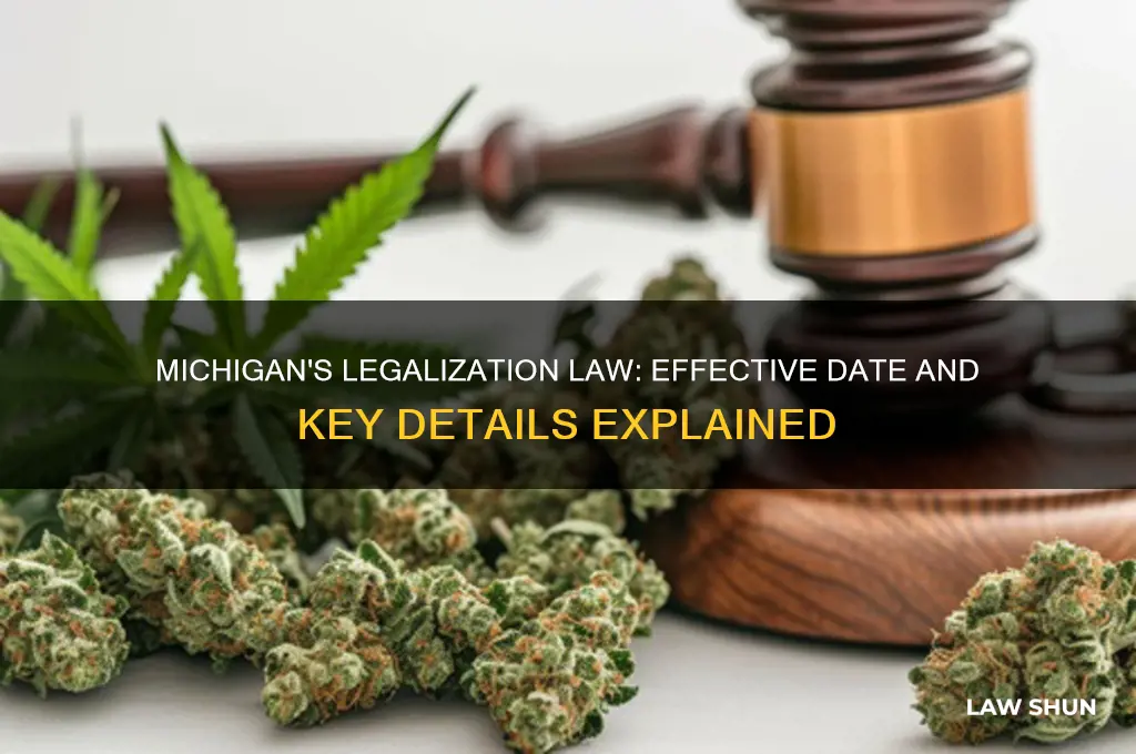 when does the legalization law in michigan take affect