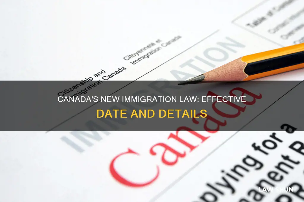 when does the new immigration law take effect in canada