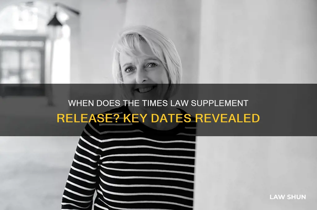 when does the times law supplement come out