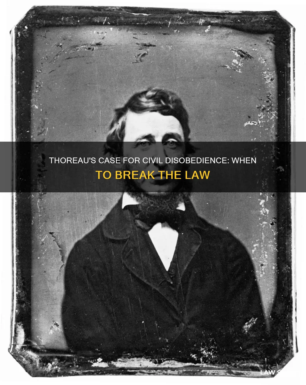 when does thoreau advocate breaking the law