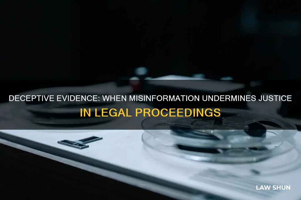 when information is deceitful in the court of law