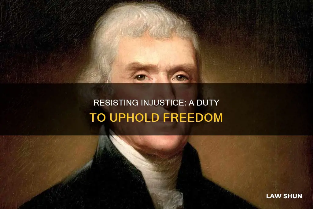 when injustice becomes law then resistance becomes duty thomas jefferson