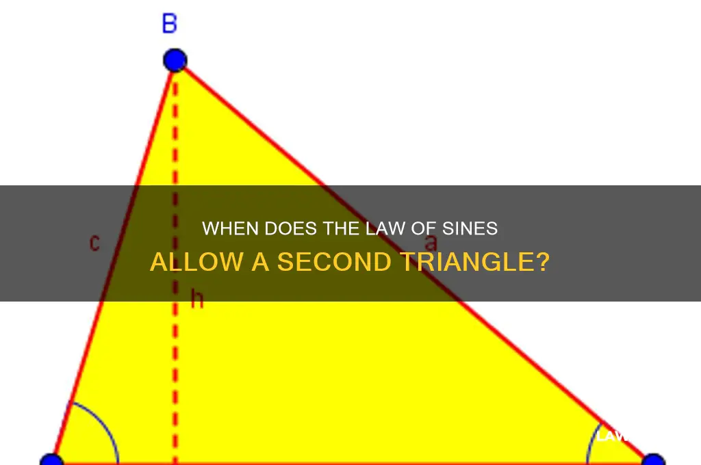 when is a second triangle possible in law of sines