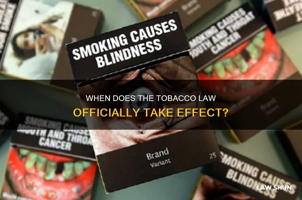 when is the taboco law offical