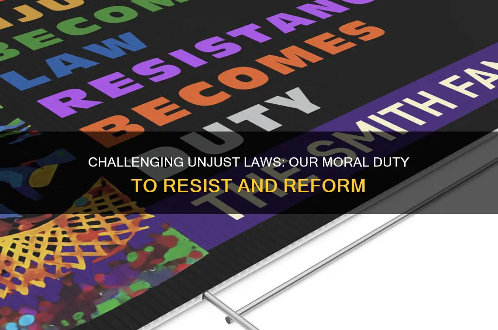 when it comes to unjust laws we should