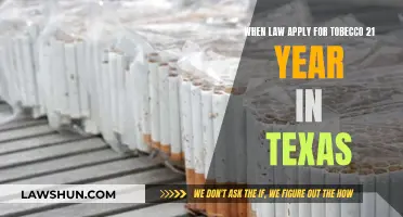 Texas Tobacco Law: 21 and Up