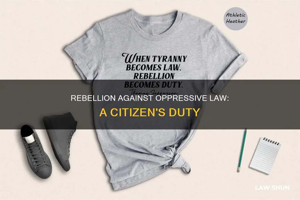 when law becomes oppression rebellion becomes duty