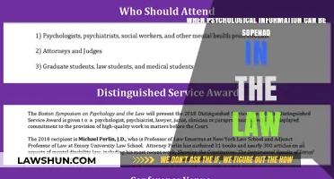 Psychology and Law: When Can Info Be Shared?