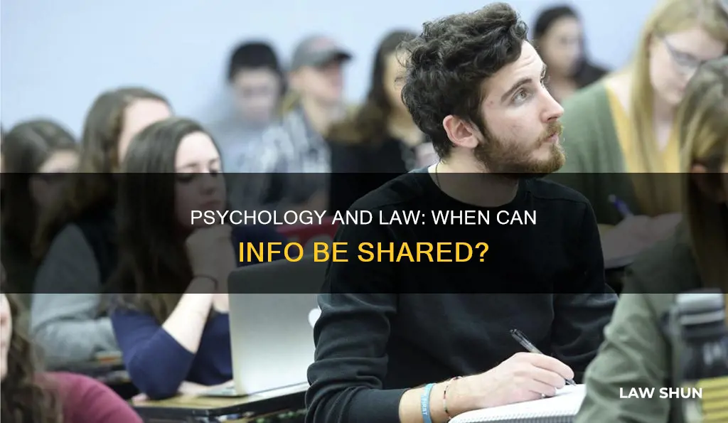 when psychological information can be sopenad in the law