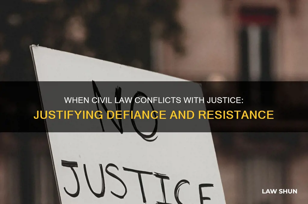 when should civil law be defied