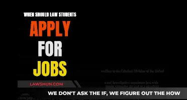 Law Students: Job Application Timing for Success