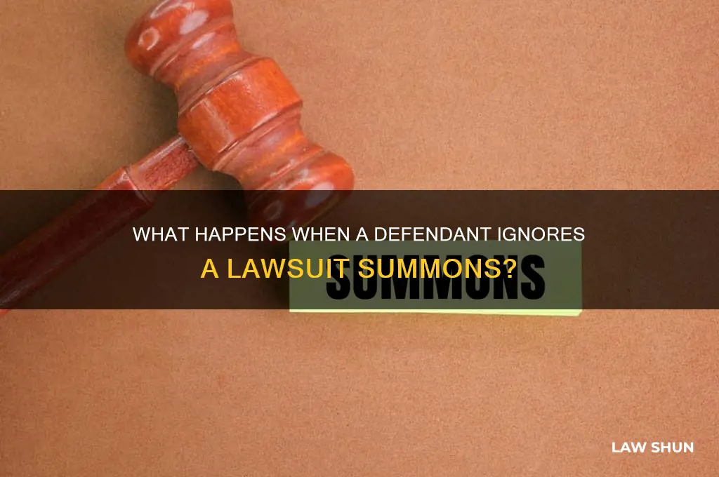 when someone does not respond to a law suit