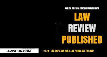 When the American University Law Review First Published: A Historical Overview