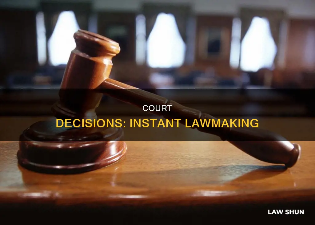 when the court make decision the decision becomes a law