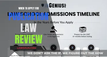 Publication Law Review: Timing Your Application Perfectly