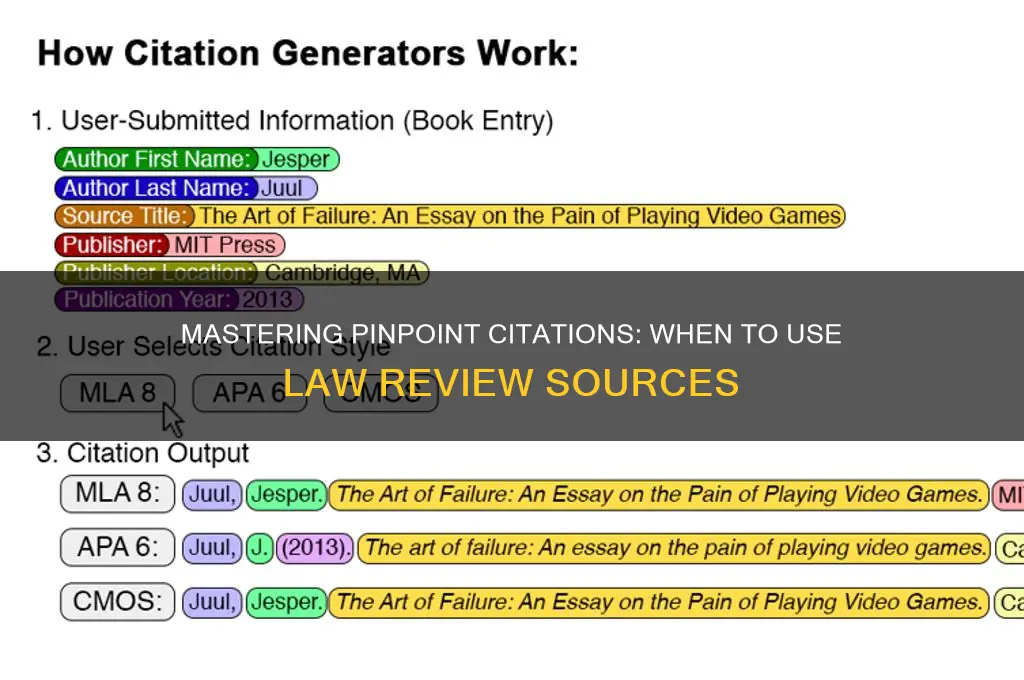 when to do pinpoint cite law review