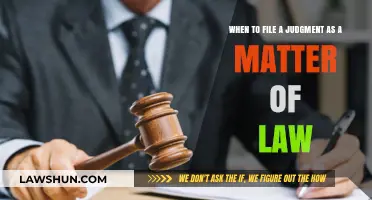 When to File a Judgment as a Matter of Law: Key Considerations