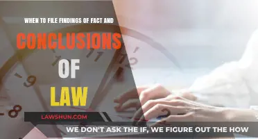 Filing Findings of Fact and Conclusions of Law: Timing and Best Practices