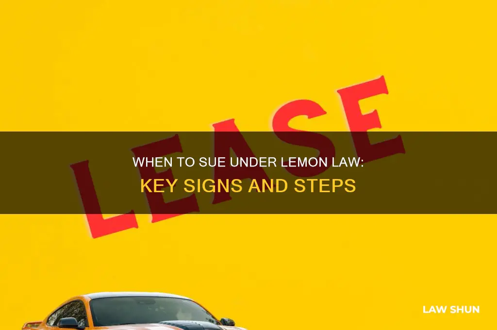 when to sue for lemon law