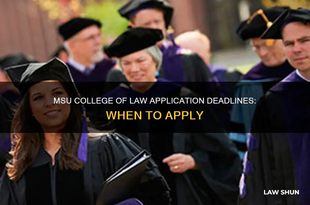 when to turn in application to msu college of law
