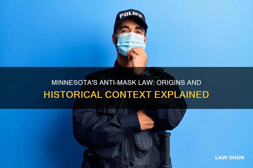 when was an anti mask law minnesota