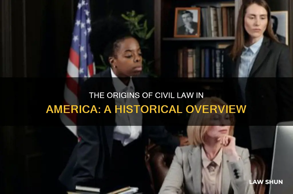 when was civil law introduced in america