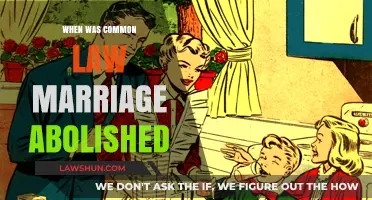 The Abolition of Common Law Marriage