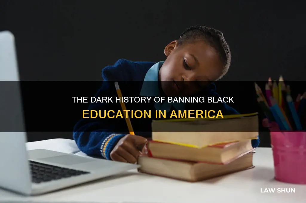 when was it against the law to educate black people